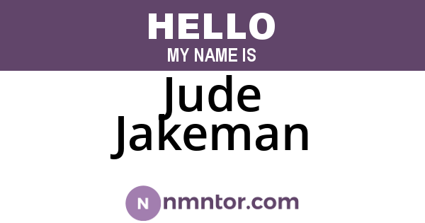 Jude Jakeman