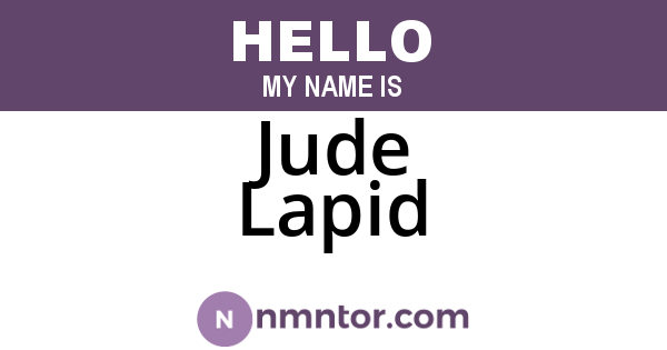 Jude Lapid