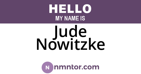 Jude Nowitzke