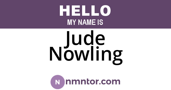 Jude Nowling