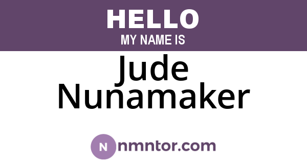 Jude Nunamaker
