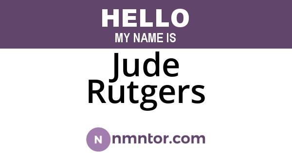 Jude Rutgers