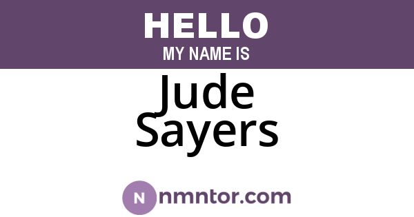 Jude Sayers