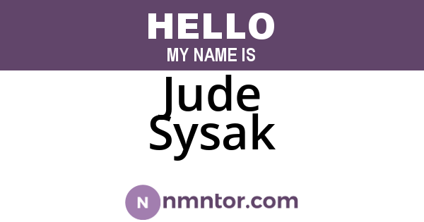 Jude Sysak