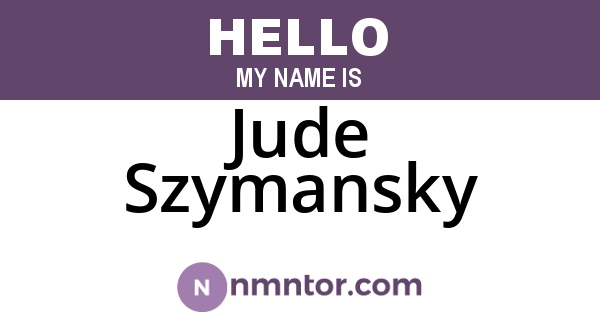 Jude Szymansky