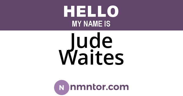 Jude Waites