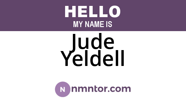 Jude Yeldell