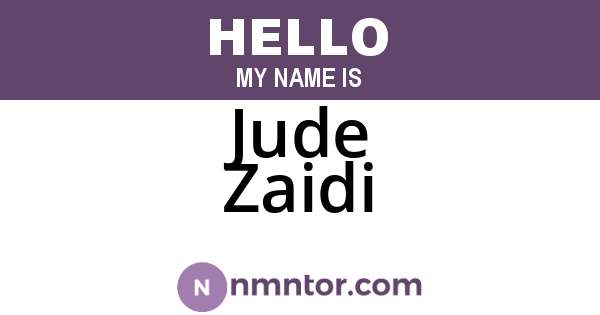 Jude Zaidi