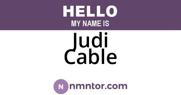 Judi Cable