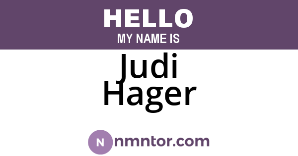 Judi Hager