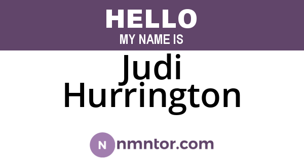 Judi Hurrington