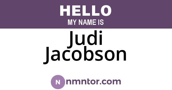 Judi Jacobson