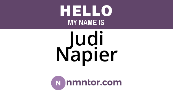 Judi Napier