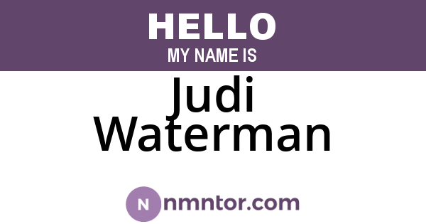 Judi Waterman