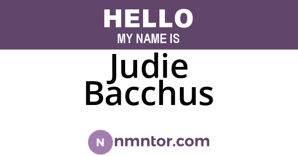 Judie Bacchus