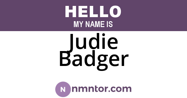 Judie Badger