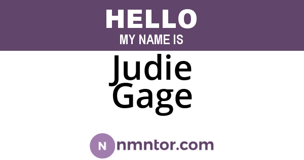 Judie Gage