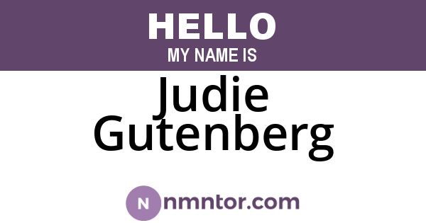 Judie Gutenberg