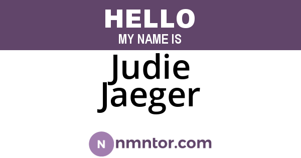 Judie Jaeger