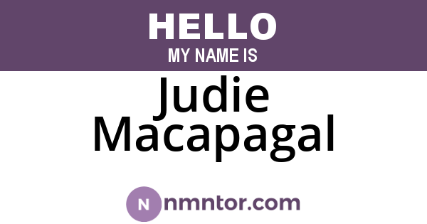 Judie Macapagal
