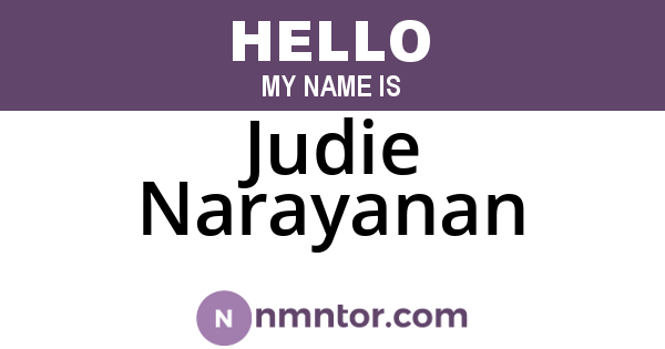 Judie Narayanan