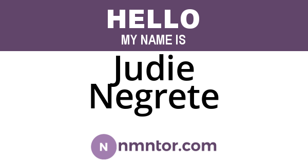 Judie Negrete