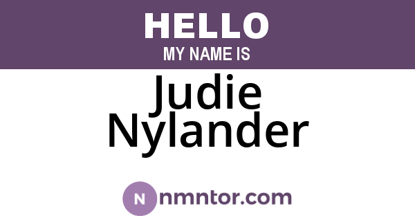 Judie Nylander