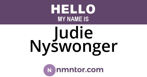 Judie Nyswonger