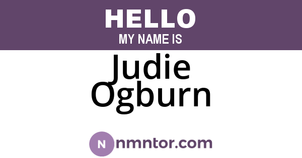 Judie Ogburn