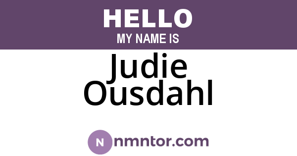 Judie Ousdahl
