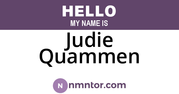 Judie Quammen