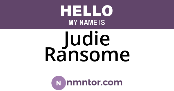 Judie Ransome