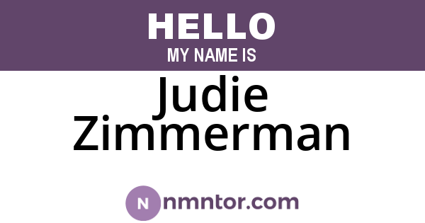 Judie Zimmerman
