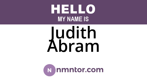 Judith Abram