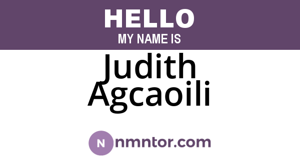 Judith Agcaoili
