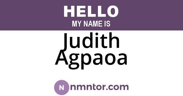 Judith Agpaoa