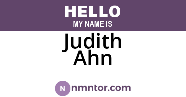 Judith Ahn