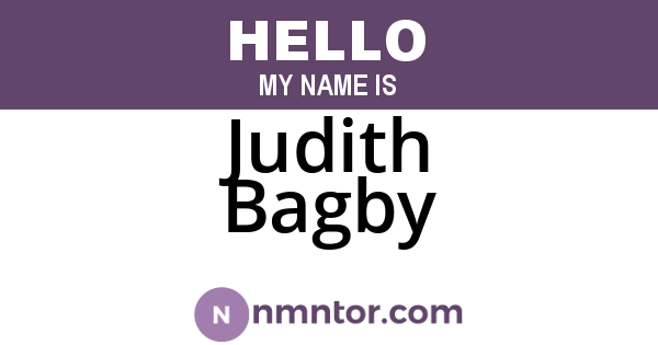Judith Bagby