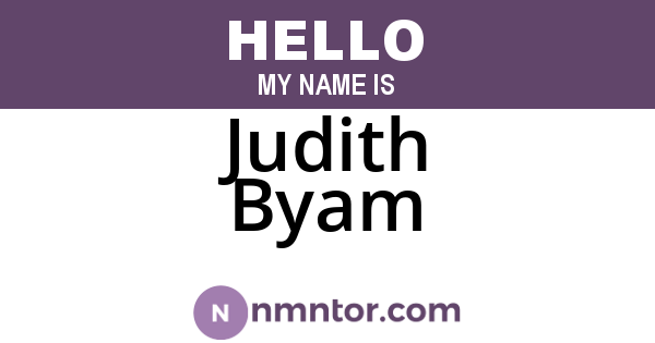 Judith Byam