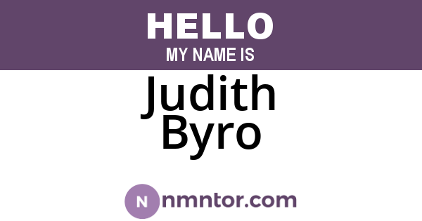 Judith Byro