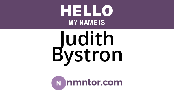 Judith Bystron