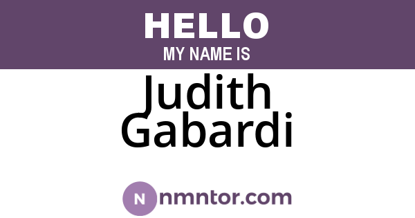 Judith Gabardi