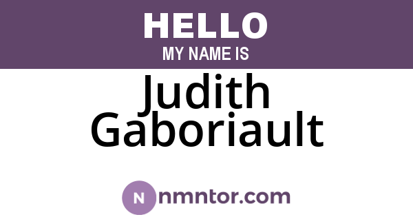 Judith Gaboriault