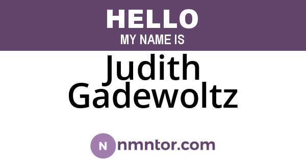 Judith Gadewoltz