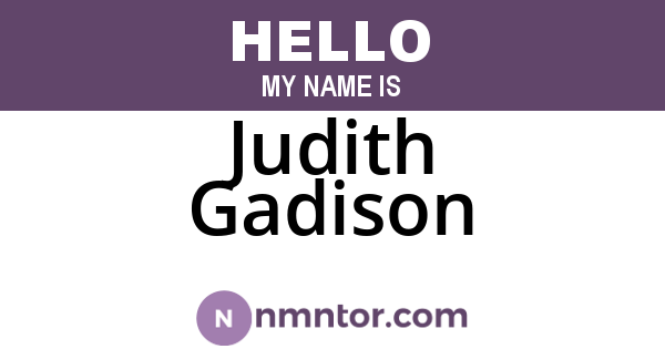 Judith Gadison