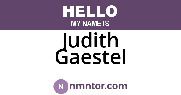 Judith Gaestel