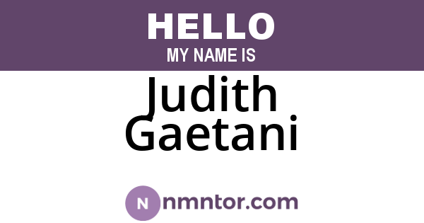 Judith Gaetani
