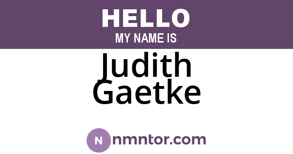 Judith Gaetke