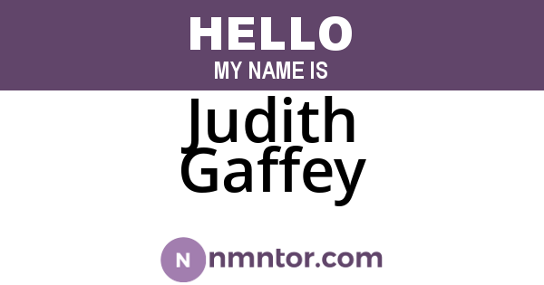 Judith Gaffey