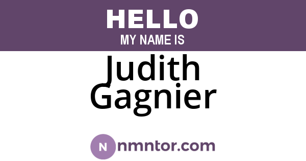 Judith Gagnier